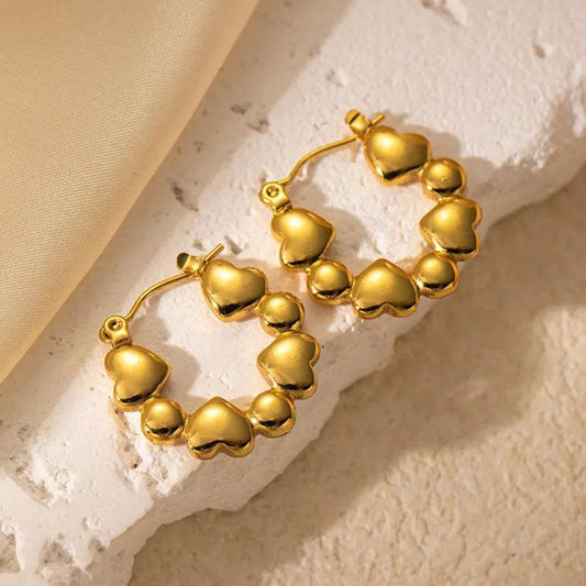 Pretty Hearts Hoop Earrings