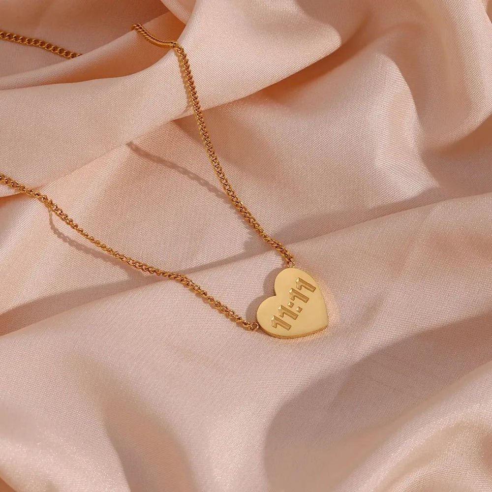 11:11 Heart Necklace